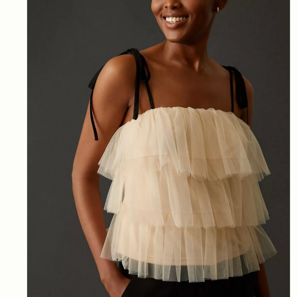 Anthropologie Sunday in Brooklyn Tie-Strap Tank Fairy Whimsical Feminine Ballet
